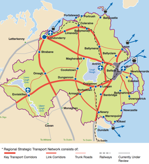 Northern Ireland Key Transportation Corridors